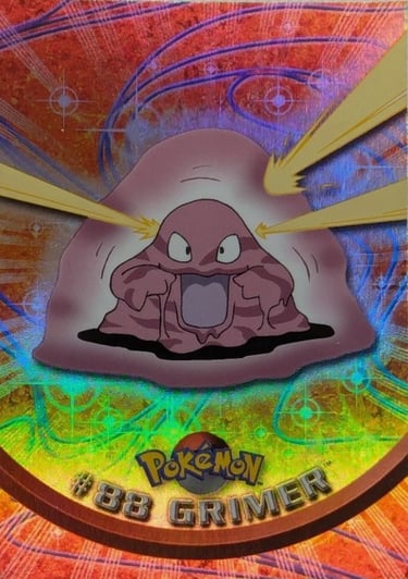 88 Grimer Topps Pokémon series 2 US rainbow foil