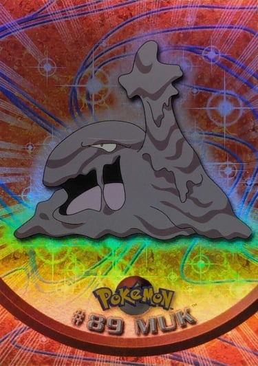 89 Muk Topps Pokémon series 2 US rainbow foil