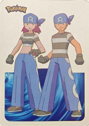 9 Team Aqua Lamncards Pokémon série 3