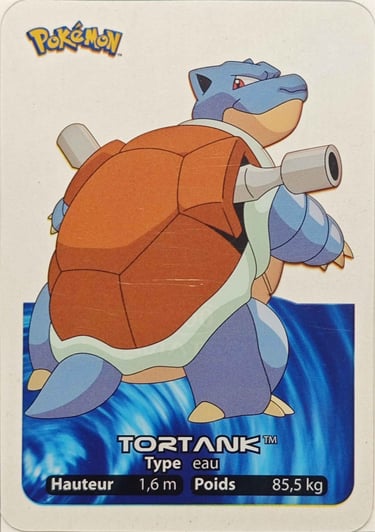 9 Tortank Lamincards Pokémon série 1