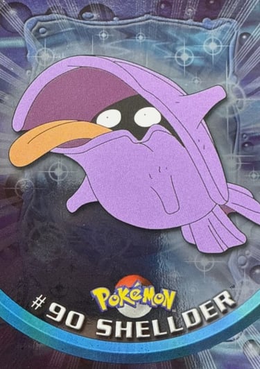 90 Shellder Topps Pokémon series 2 US silver foil