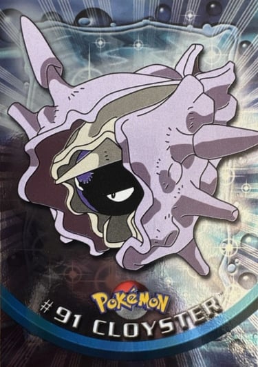 91 Cloyster Topps Pokémon series 2 US silver foil