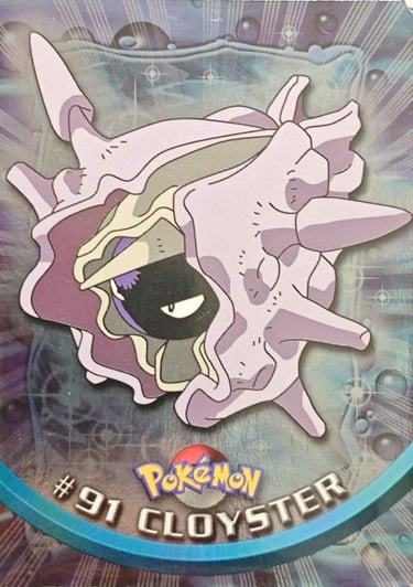 91 Cloyster Topps Pokémon series 2 US smooth foil