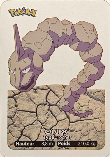 95 Onix Lamincards Pokémon série 1