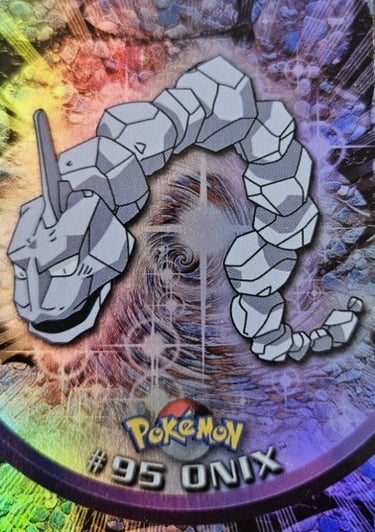 95 Onix Topps Pokémon series 2 US rainbow foil