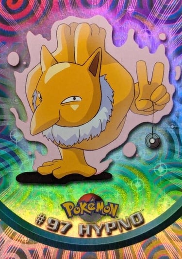 97 Hypno Topps Pokémon series 2 us rainbow foil