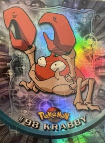 98 Krabby Topps Pokémon series 2 US rainbow foil
