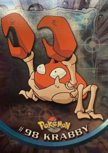 98 Krabby Topps Pokémon series 2 US smooth foil
