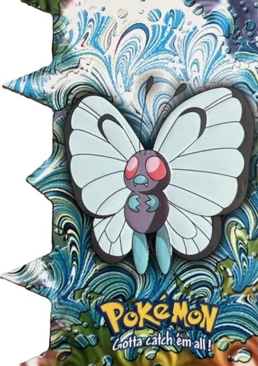 Die Cut EV3 of 12 butterfree Topps Pokémon series 2 US front