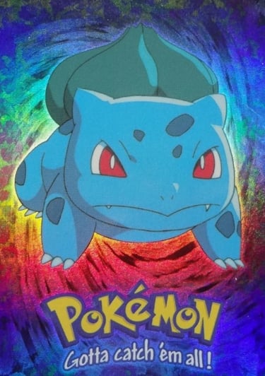 E1 Of E12 Bulbasaur Topps Pokémon The FIrst Movie rainbow foil