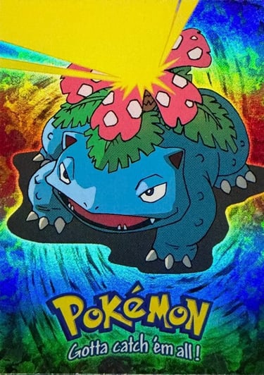 E3 Of E12 Venusaur Topps Pokémon The First Movie rainbow foil