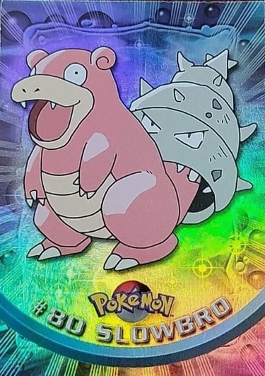 80 Slowbro Topps Pokémon series 2 US rainbow foil