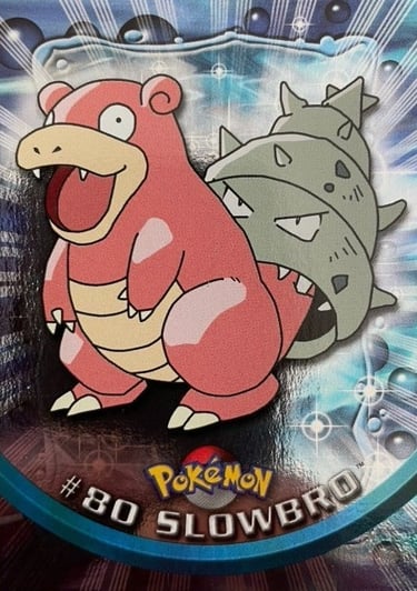 80 Slowpoke Topps Pokémon series 2 US smooth foil