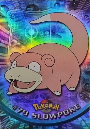 79 Slowpoke Topps Pokémon series 2 US rainbow foil