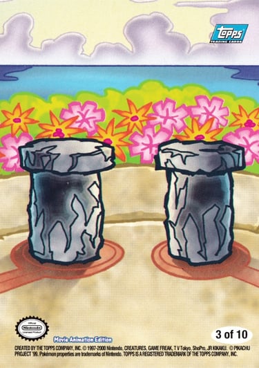 Stickers 3 of 10 Topps Pokémon The Movie 2000 back