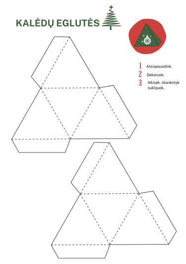 Nemokamos užduotys PDF Kalėdų eglutė