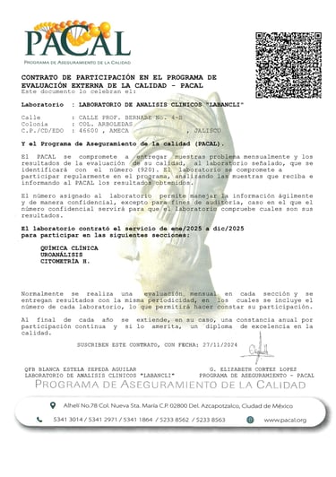 Contrato de participación Pacal 2025