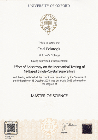 Oxford Üniversitesi diploma