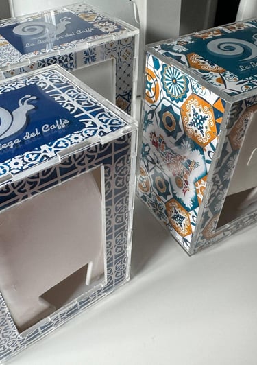 Porta tovaglioli Bar personalizzati in plexiglass