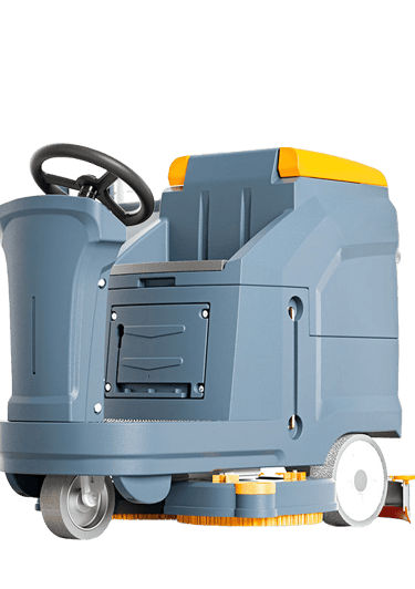 Zemin temizliği ve bakımı için endüstriyel mavi renkli, binilebilir zemin temizleme makinesi