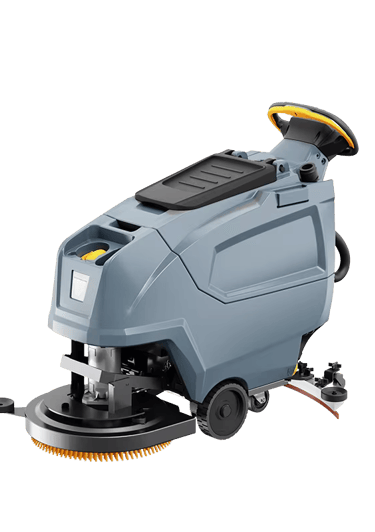 Profesyonel zemin temizliği ve bakımı için endüstriyel, itmeli zemin temizleme makinesi.