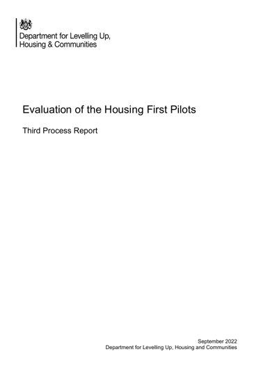 Evaluation of the Housing First Pilots
