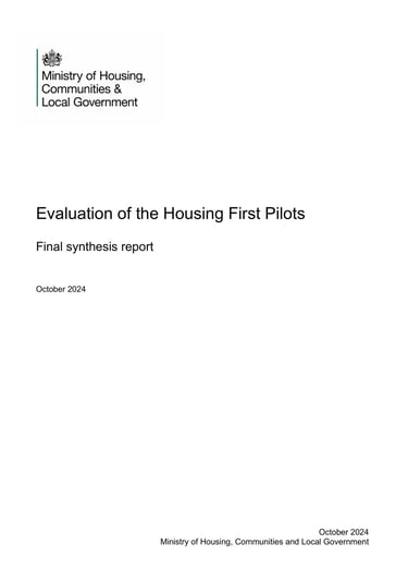 Evaluation of the Housing First Pilots: Final Synthesis Report