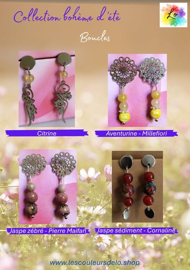 Bijoux Les Couleurs de Lo Collection bohème d'été