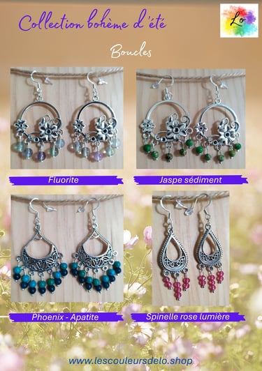 Bijoux Les Couleurs de Lo Collection bohème d'été