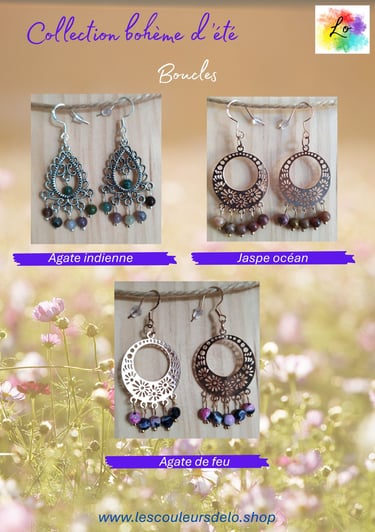 Bijoux Les Couleurs de Lo Collection bohème d'été