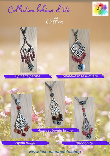 Bijoux Les Couleurs de Lo Collection bohème d'été