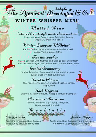 Cocktail Christmas Menu 