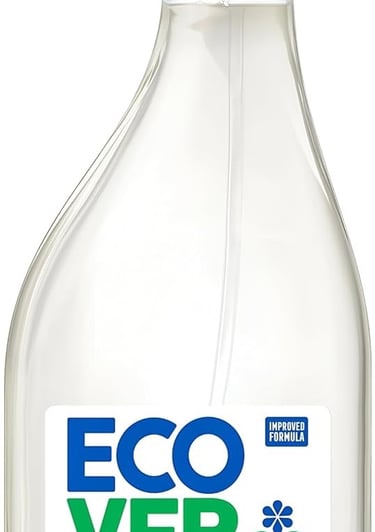 a bottle of ecoverice cleaner with a spray bottle