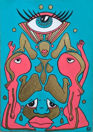 Dessin au Posca, format A5, 1SO