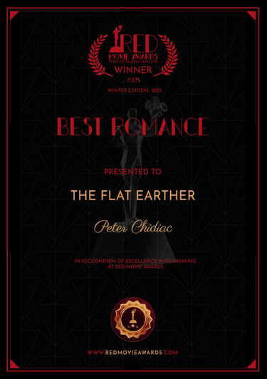 a black and red award for best flat - faced award