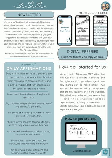 Newsletter for Empty Nesters