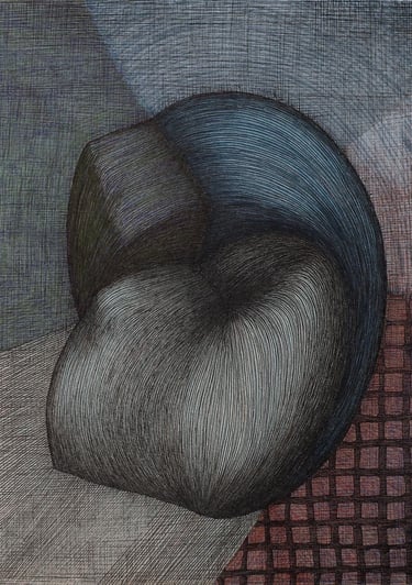 dessin abstrait bic 4 couleurs