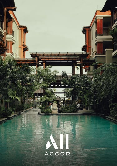 Professionelle Hotel-Fotografie für All Accor – Poolanlage und Architektur-Content.