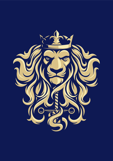 Golden Lion for The Indigo Phoenix Foundation Logo