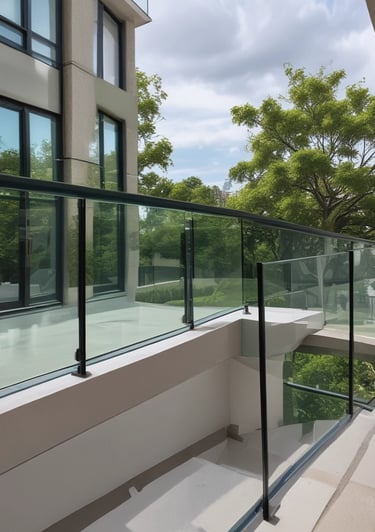 aluminium glass railings