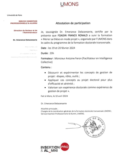 attestation franck faodin