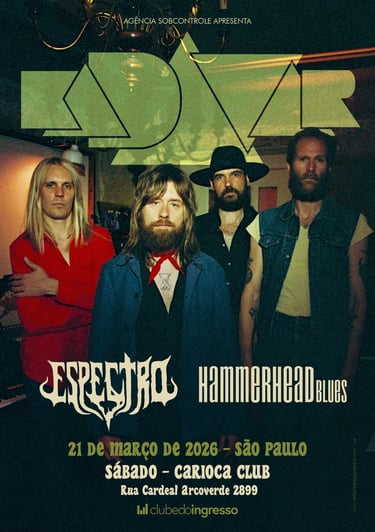 Kadavar em SP: Hammerhead Blues e Espectro são confirmadas como bandas de abertura