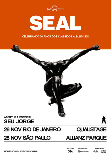 Ícone do Pop: Seal traz turnê de 30 anos ao Brasil com abertura de Seu Jorge