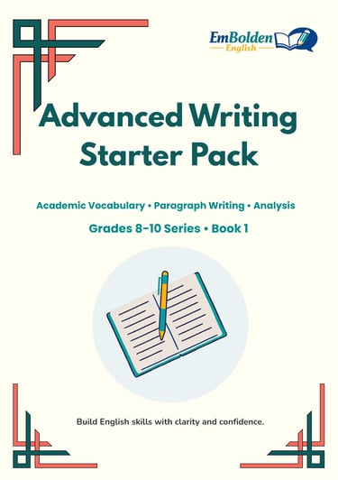 Advanced Writing Starter Pack cover for Grades 8–10