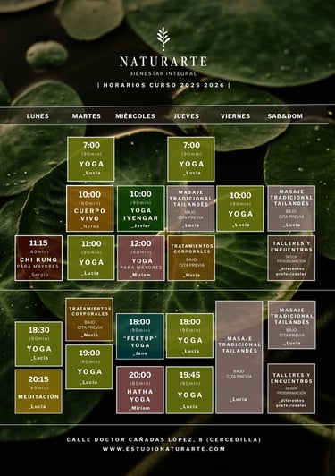 HORARIO DE ACTIVIDADES