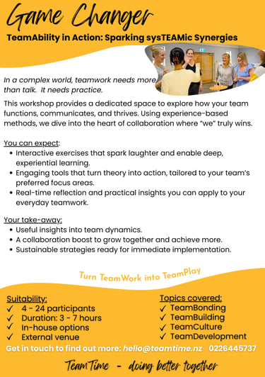 Game Changer. Energising and engaging team-building. 