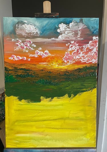 une toile en cour de création