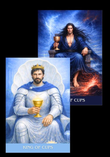 the king of cups tarot card archetype subconscious tarot light and shadow deck 