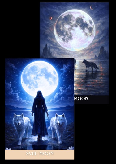 the moon tarot card archetype subconscious tarot light and shadow deck 