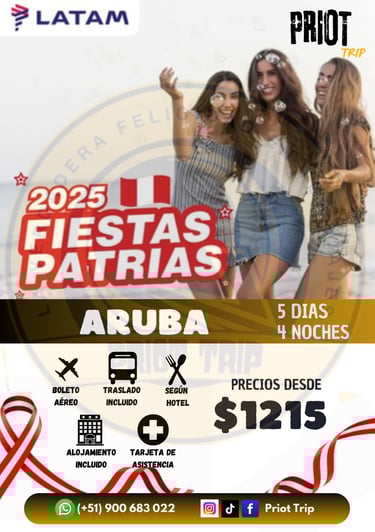 VIAJA A ARUBA DESDE LIMA EN SEMANA SANTA 2025